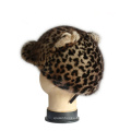 Genuine Mink Fur Baseball Cap Soft Cat Ears Women Winter Hat Multicolor